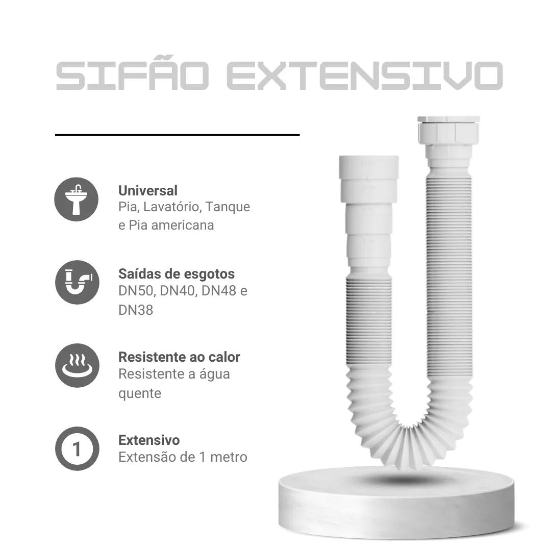 Sifão Sanfonado Extensivo